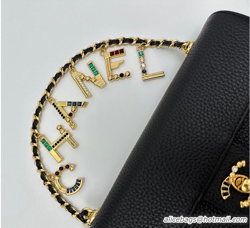 Grade Cheap Chanel Metiers D'Art Flap bag & Gold-Tone Metal AS5313 Black 2026