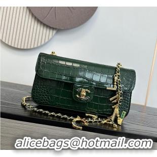 Top Design Chanel Metiers D'Art Flap Bag & Gold-Tone Metal AS5313 Dark Green Croc Embossed 2026