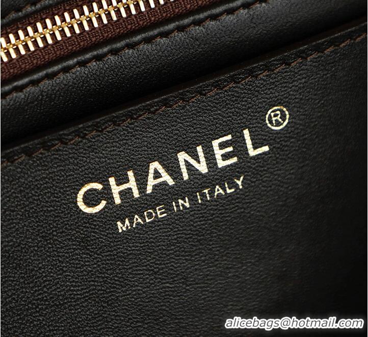 Grade Quality Chanel Maxi Flap bag Gold-Tone Metal AS5314 Brown/Black/White 2026
