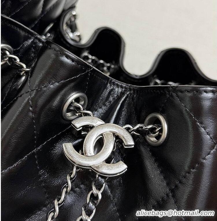 Buy Discount Chanel 25 Small Handbag Calfskin & Silver-Tone Metal AS5293 Black 2026
