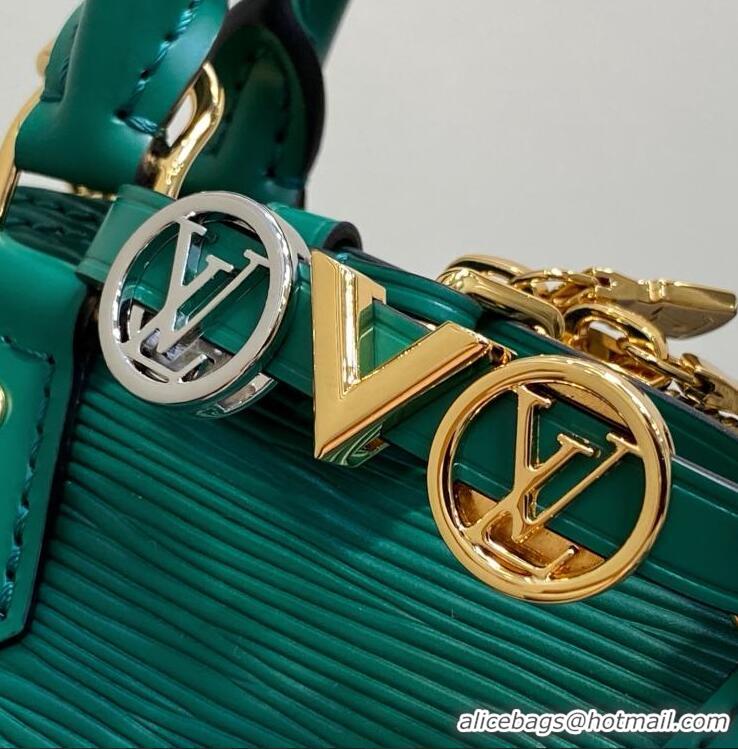 Good Product Louis Vuitton Alma Mini LV&I Chain Water Ripple Shell Bag M14339 Green 2026