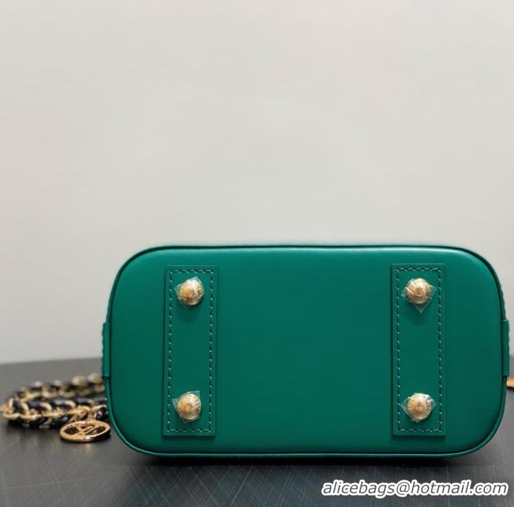 Good Product Louis Vuitton Alma Mini LV&I Chain Water Ripple Shell Bag M14339 Green 2026