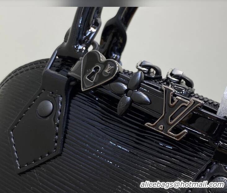 Shop Discount Louis Vuitton Alma Mini LV&I Chain Water Ripple Shell Bag M14339 Black 2026