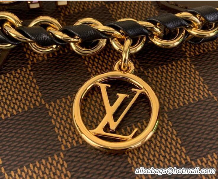 Cheapest Louis Vuitton Damier Ebene Canvas Alma LV&I Chain Shell Bag M14339 2026