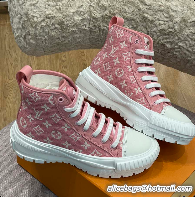 Top Grade LV Squad Sneaker Boot Pink 60701104