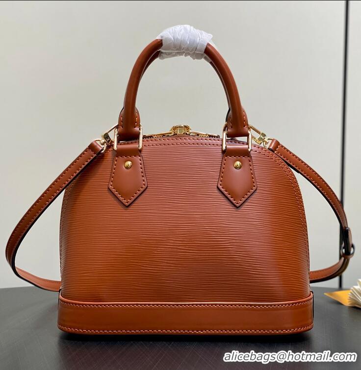 Grade Design Louis Vuitton Epi Leather Alma BB Water Ripple Shell Pack M25538 Tan