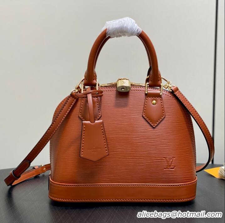 Grade Design Louis Vuitton Epi Leather Alma BB Water Ripple Shell Pack M25538 Tan