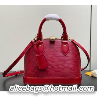 Promotional Louis Vuitton Epi Leather Alma BB Water Ripple Shell Pack M25538 Red