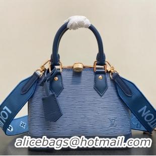 Promotional Louis Vuitton Epi Leather Alma BB Water Ripple Shell Pack Bag M40302 Denim Blue