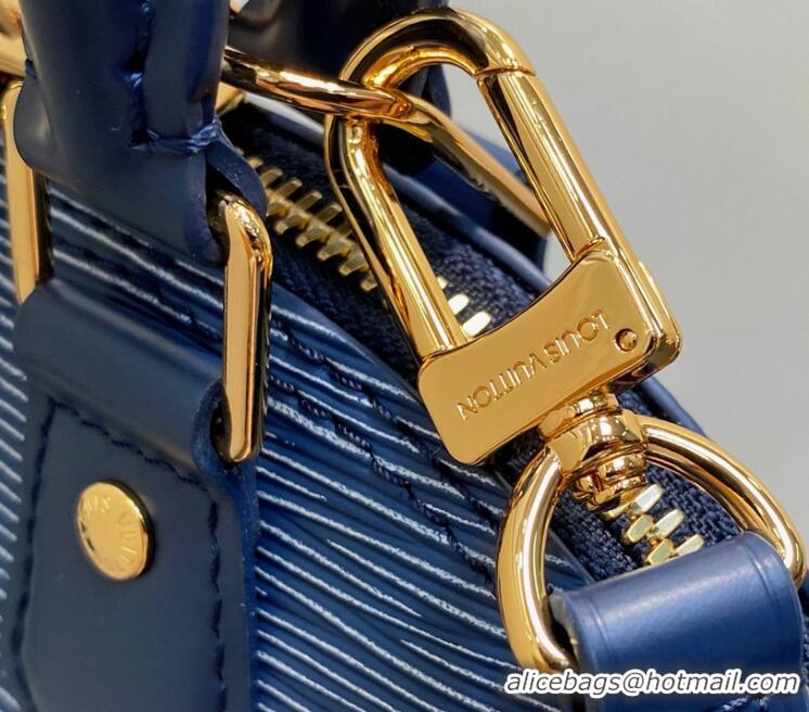 Promotional Louis Vuitton Epi Leather Alma BB Water Ripple Shell Pack Bag M40302 Denim Blue