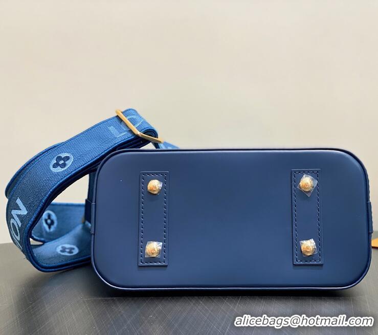 Promotional Louis Vuitton Epi Leather Alma BB Water Ripple Shell Pack Bag M40302 Denim Blue