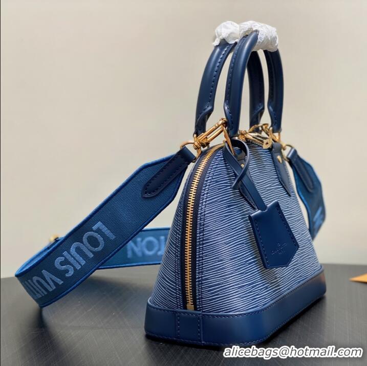 Promotional Louis Vuitton Epi Leather Alma BB Water Ripple Shell Pack Bag M40302 Denim Blue