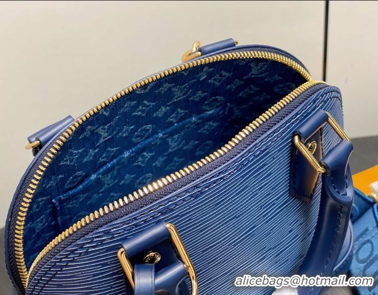 Promotional Louis Vuitton Epi Leather Alma BB Water Ripple Shell Pack Bag M40302 Denim Blue