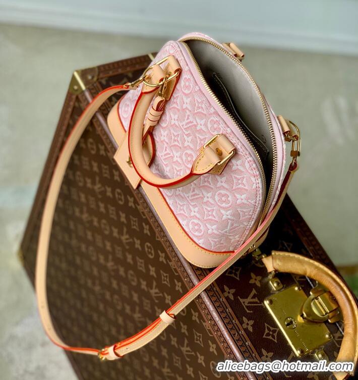 Super Quality Louis Vuitton Alma BB Monogram Embleme Striped Canvas Bag M2A378 Rose