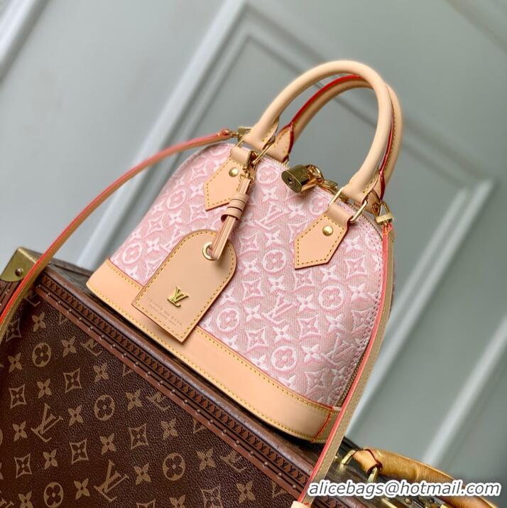 Super Quality Louis Vuitton Alma BB Monogram Embleme Striped Canvas Bag M2A378 Rose