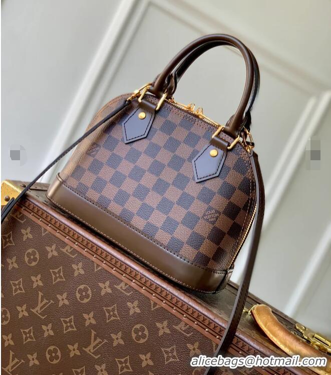 Top Grade Louis Vuitton Damier Ebene Canvas Alma BB Top Handle Bag M46990