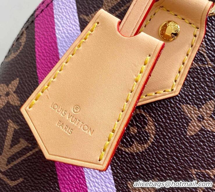 Pretty Style Louis Vuitton Monogram Canvas Alma BB JM Badge Shell Bag P01917