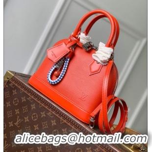 Discount Louis Vuitton Alma BB Imported Cowhide Top Handle Bag M28902 Orange