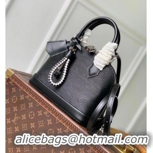 Classic Discount Louis Vuitton Alma BB Imported Cowhide Top Handle Bag M28902 Black