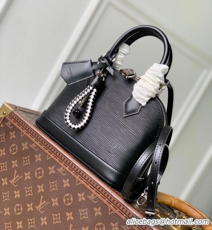 Classic Discount Louis Vuitton Alma BB Imported Cowhide Top Handle Bag M28902 Black