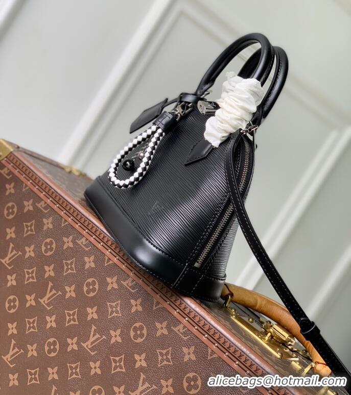 Classic Discount Louis Vuitton Alma BB Imported Cowhide Top Handle Bag M28902 Black