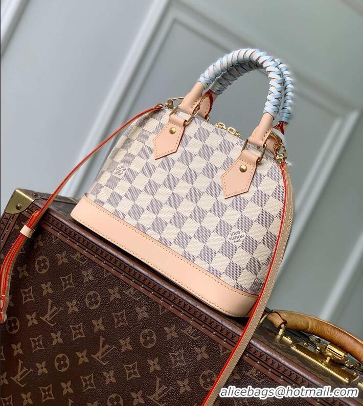 Hot Sell Cheap Louis Vuitton Damier Azur Canvas Alma BB Top Handle Bag N40902