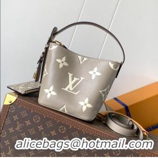 Inexpensive Louis Vuitton Monogram Empreinte Leather All In BB Bag M13045 Taupe Gray