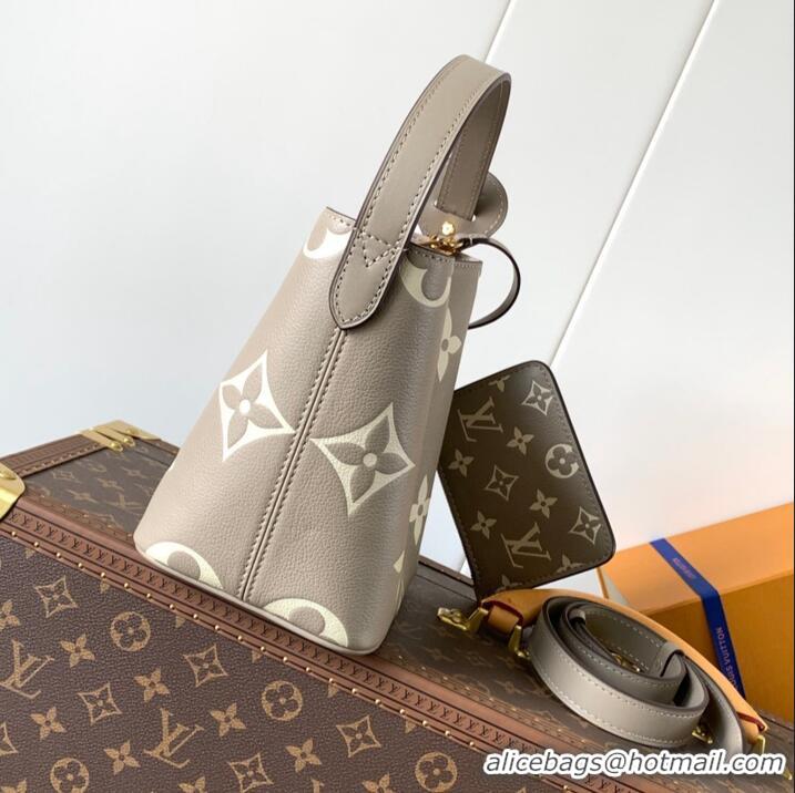 Inexpensive Louis Vuitton Monogram Empreinte Leather All In BB Bag M13045 Taupe Gray