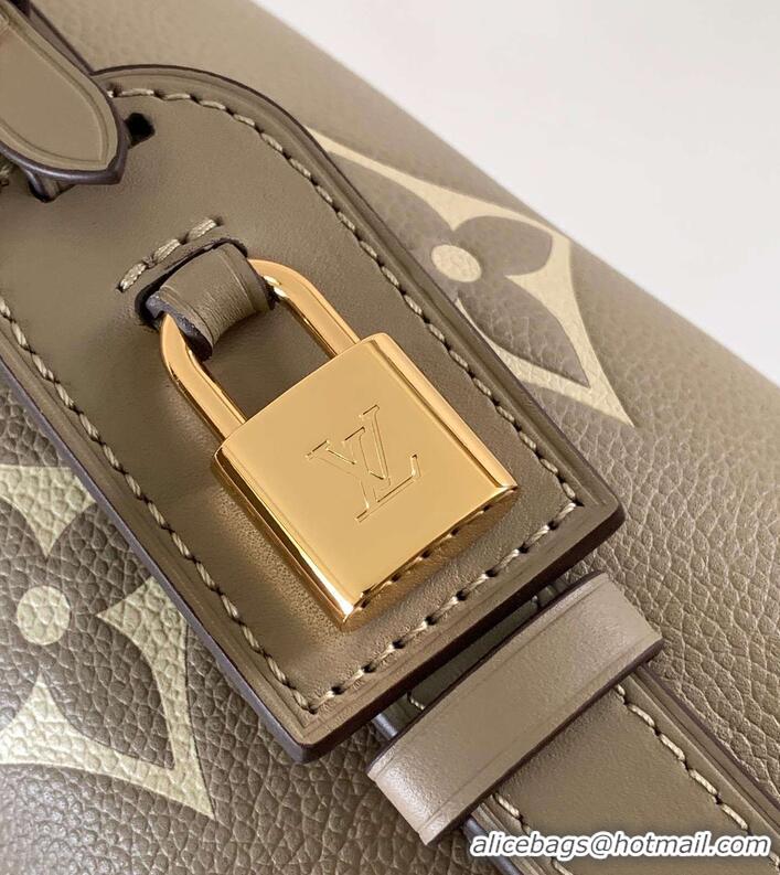 Inexpensive Louis Vuitton Monogram Empreinte Leather All In BB Bag M13045 Taupe Gray