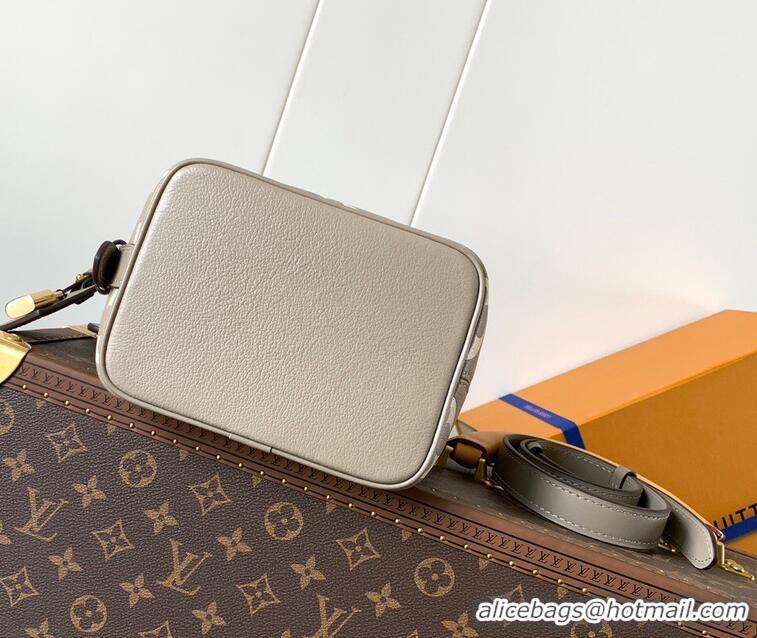 Inexpensive Louis Vuitton Monogram Empreinte Leather All In BB Bag M13045 Taupe Gray
