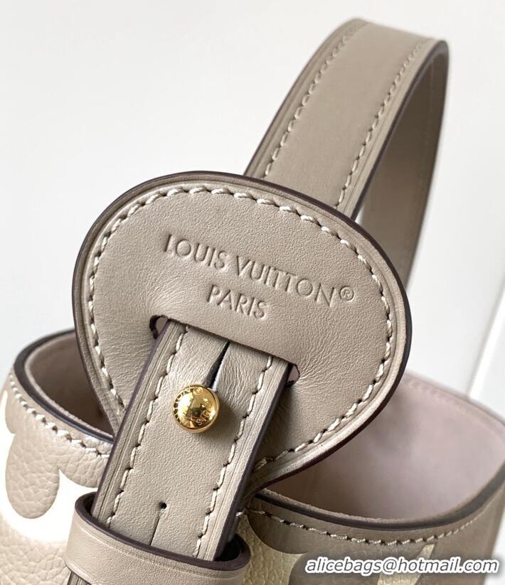 Inexpensive Louis Vuitton Monogram Empreinte Leather All In BB Bag M13045 Taupe Gray