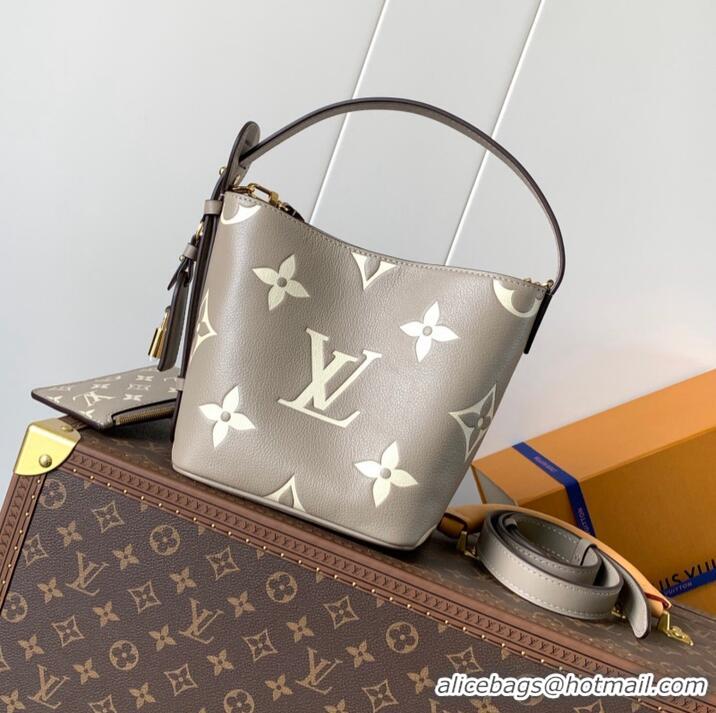 Inexpensive Louis Vuitton Monogram Empreinte Leather All In BB Bag M13045 Taupe Gray