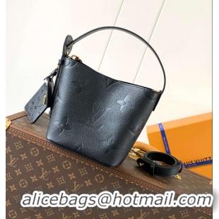 Best Price Louis Vuitton Monogram Empreinte Leather All In BB Bag M13045 Black