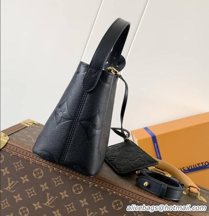 Best Price Louis Vuitton Monogram Empreinte Leather All In BB Bag M13045 Black