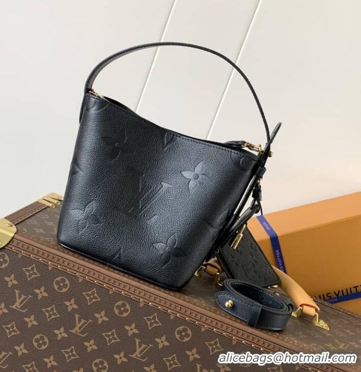 Best Price Louis Vuitton Monogram Empreinte Leather All In BB Bag M13045 Black