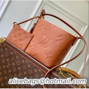Grade Design Louis Vuitton Monogram Empreinte Leather All In BB Bag M13045 Brown