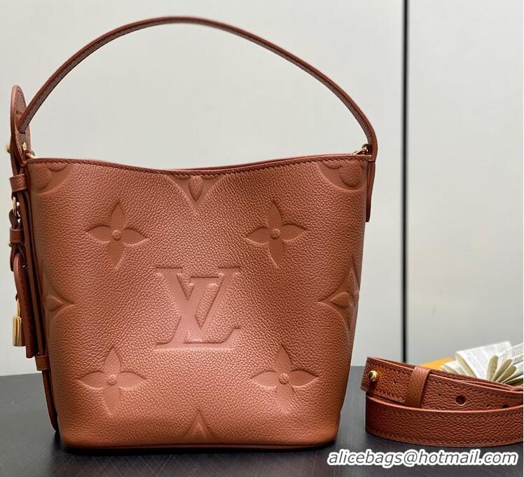 Grade Design Louis Vuitton Monogram Empreinte Leather All In BB Bag M13045 Brown