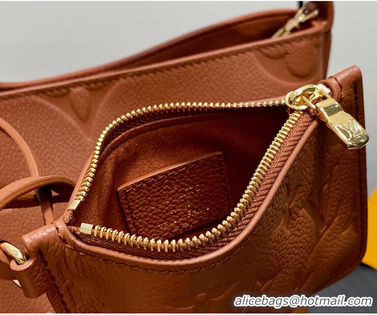 Grade Design Louis Vuitton Monogram Empreinte Leather All In BB Bag M13045 Brown