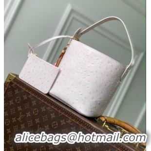 Discount Louis Vuitton Ostrich Leather All In BB Aged Bucket Bag M12925