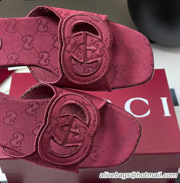 Unique Style Gucci Women's Interlocking G Slide Sandal Rosso Ancora 60701401