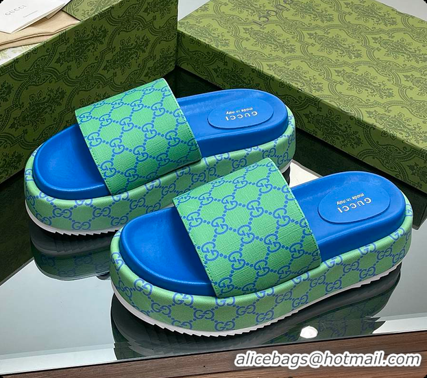 Durable Gucci Spring-Summer 2026 Green/Blue 5.5cm 60701412
