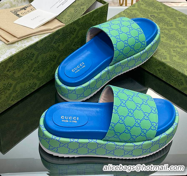 Durable Gucci Spring-Summer 2026 Green/Blue 5.5cm 60701412