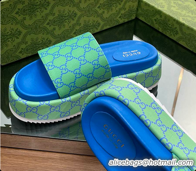 Durable Gucci Spring-Summer 2026 Green/Blue 5.5cm 60701412