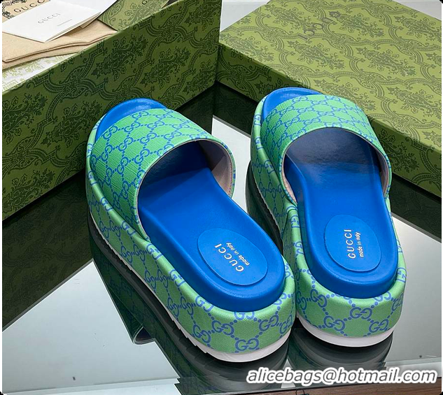Durable Gucci Spring-Summer 2026 Green/Blue 5.5cm 60701412