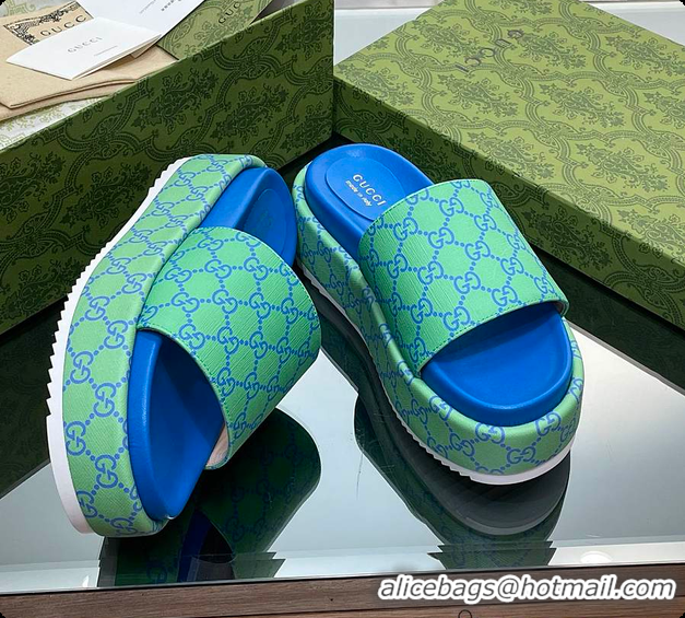 Durable Gucci Spring-Summer 2026 Green/Blue 5.5cm 60701412
