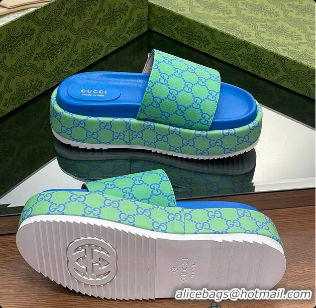 Durable Gucci Spring-Summer 2026 Green/Blue 5.5cm 60701412