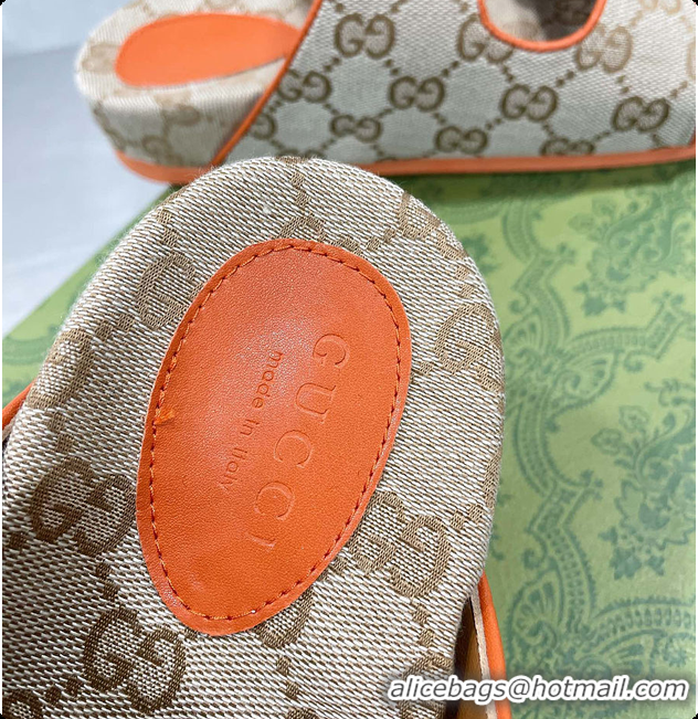 Top Grade Gucci Slide Orange Sandal With Straps 60701501