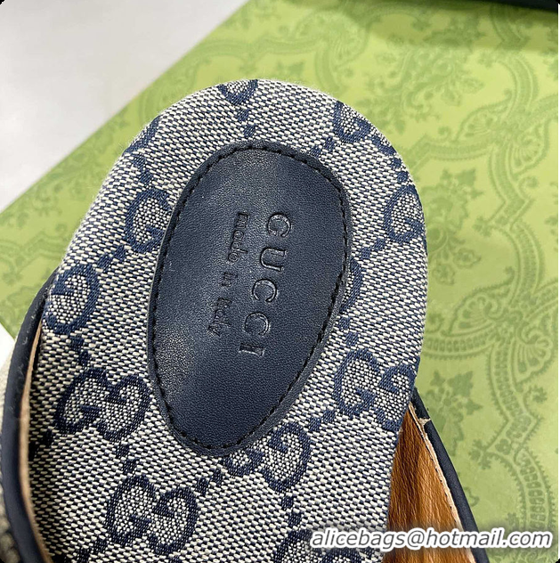 Best Product Gucci Slide Blue Sandal With Straps 60701501