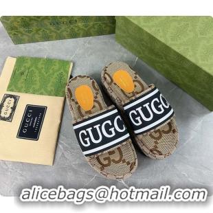 Pretty Style Gucci Women's Platform Slide Sandal Black 60701506
