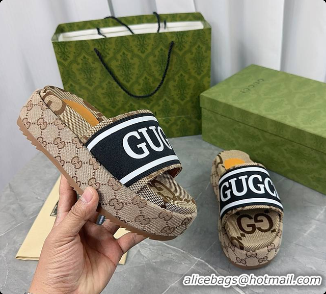 Pretty Style Gucci Women's Platform Slide Sandal Black 60701506